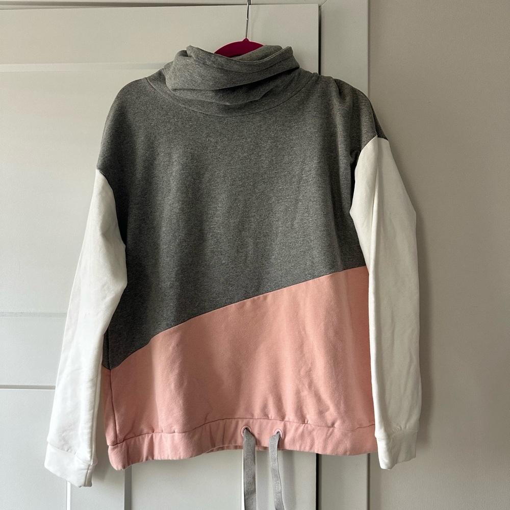 Bench Gray and Pink Colorblock Sweatshirt